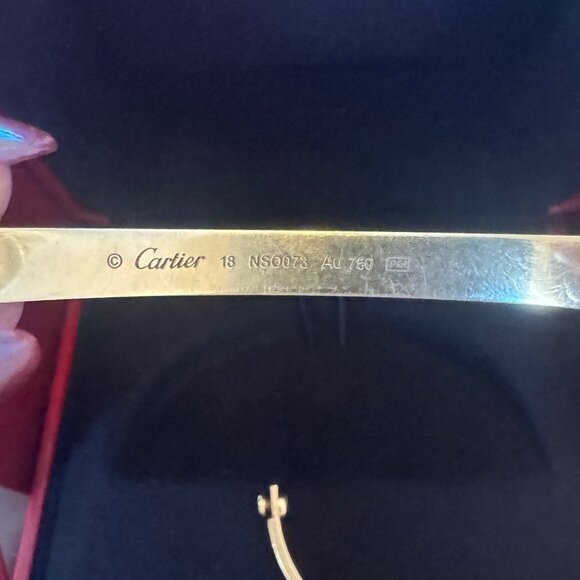 Cartier Love Bracelet 18K Yellow Gold Size 18 - Picture 8 of 10